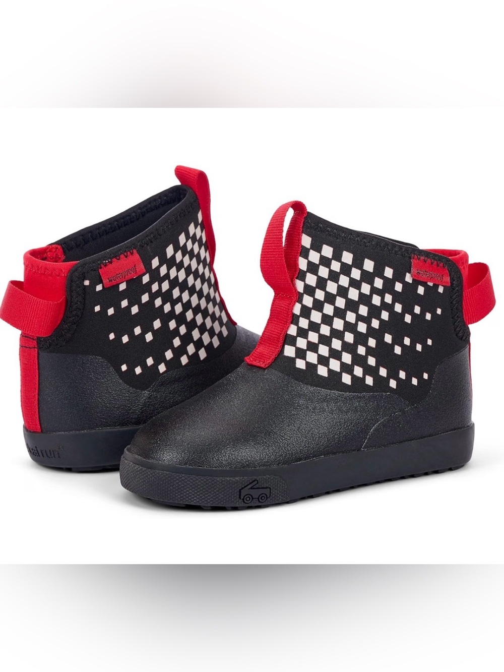 NWT SeeKaiRun Active Boots - Size 7 - Boys Racer Black Ame Waterproof Rain Boots